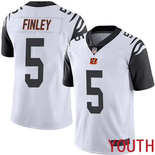 Cincinnati Bengals Limited White Youth Ryan Finley Jersey NFL Footballl #5 Rush Vapor Untouchable->youth nfl jersey->Youth Jersey